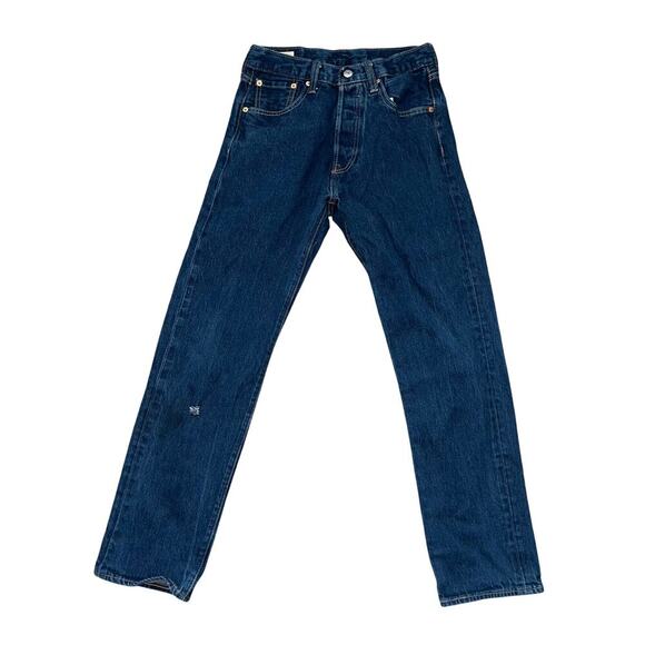 Levi’s Premium 501 ‘93 Men’s Size 29x30 Dark Wash Straight Leg Button Fly - Picture 1 of 10